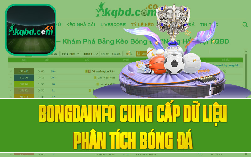 Bongdainfo cung cấp dữ liệu phân tích bóng đá