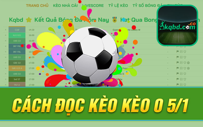 Cách đọc kèo kèo 0 5/1