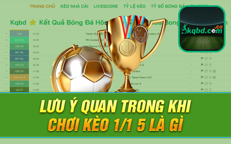 Lưu ý quan trong khi chơi kèo 1/1 5 là gì