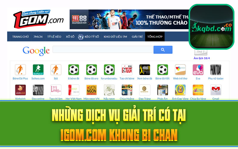 Những dịch vụ giải trí có tại 1gom.com khong bi chan 